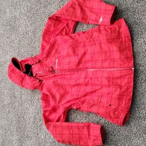 Womens Columbia coat, red, XL